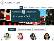 Tablet Screenshot of placementhansraj.com